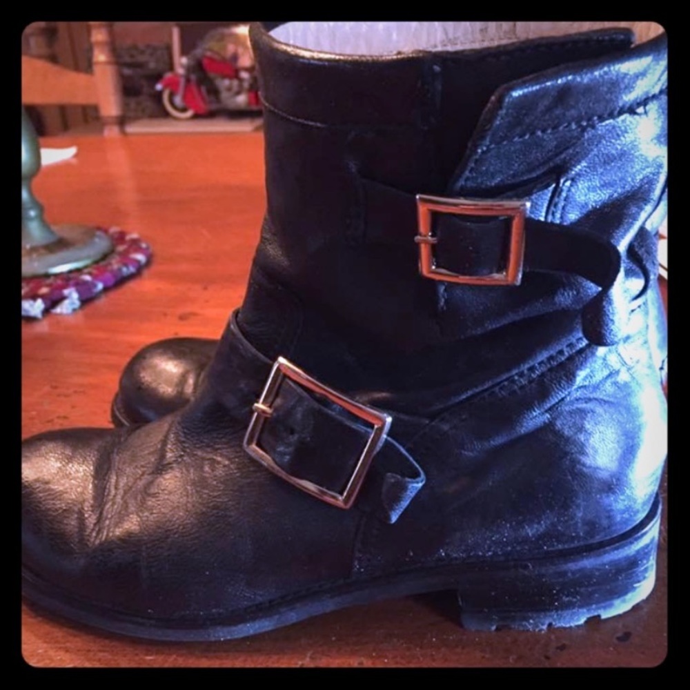 Black Jimmy Choo Moto boots